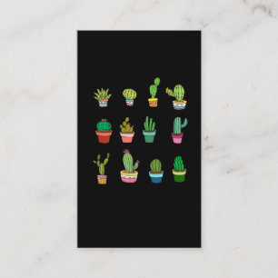 Carte De Visite Collecteur Cactus Kawaii Succulent Lover