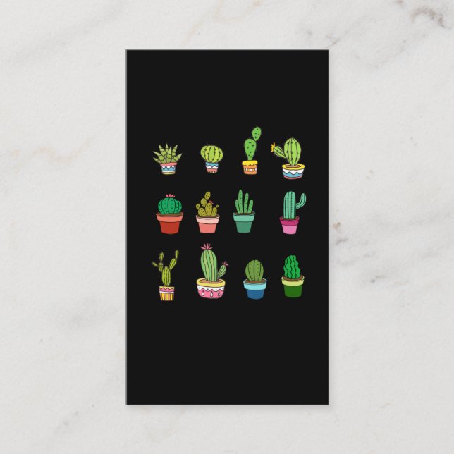Carte De Visite Collecteur Cactus Kawaii Succulent Lover (Devant)