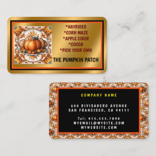 Carte De Visite Collection d'automne populaire Thanksgiving Pumpki
