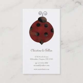 Carte De Visite Collection de jardin · Coccinelle
