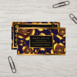 Carte De Visite Collection de Roses d'or Boho moderne