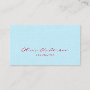 Carte De Visite Coller bleu ciel minimaliste