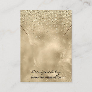 Carte De Visite Collier Afficher Champagne Gold Faux Foil Parties 