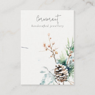 Carte De Visite Collier Chic Blush neige hiver Berries