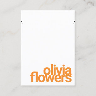 Carte De Visite Collier de bracelet moderne Bold Orange Font Busin