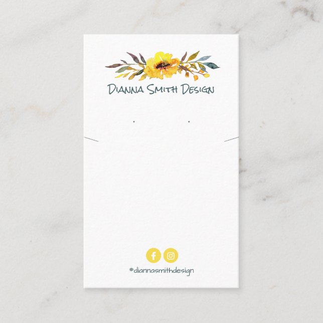 Carte De Visite Collier De DO-IT-YOURSELF Blanc Jaune Et Détenteur (Devant)