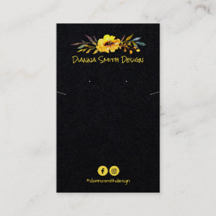 Carte De Visite Collier De DO-IT-YOURSELF Jaune Noir Et Détenteur