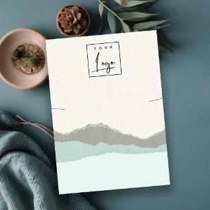 Carte De Visite Collier de montagne Pastel Aqua Kraft