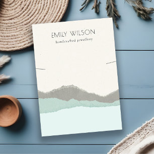 Carte De Visite Collier de montagne Pastel Aqua Kraft