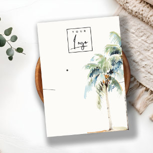 Carte De Visite Collier d'oreille pour palmiers côtiers tropicaux 