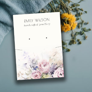 Carte De Visite Collier floral Rose vierge à oreille écran combo