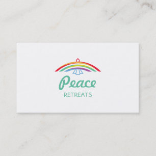 Carte De Visite Colombe à ailes arc-en-ciel (net / pleine couleur)