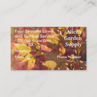Carte De Visite Colonnes d'automne Feuille