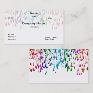 Carte de visite Color Splash Drops
