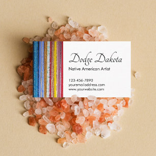 Carte De Visite Coloré Amérindien Stripes Indien Ethnique