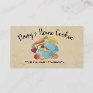 Carte de visite coloré de restauration de chef de