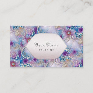 Carte de visite coloré Floral Pearly Gems