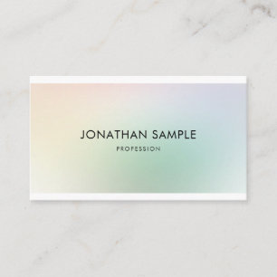 Carte De Visite Coloré Minimaliste Élégant Moderne Plaine tendance