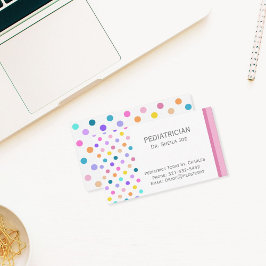 Carte de visite coloré Pois Rainbow