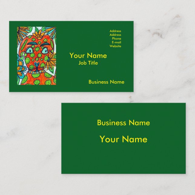 Carte De Visite Colorful Business Card (Devant / Derrière)