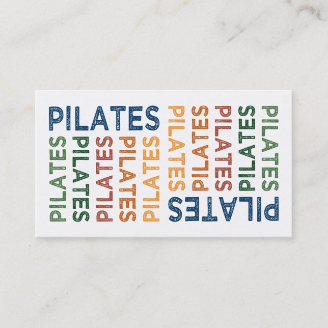 Carte De Visite Colorful de Pilates (Devant)