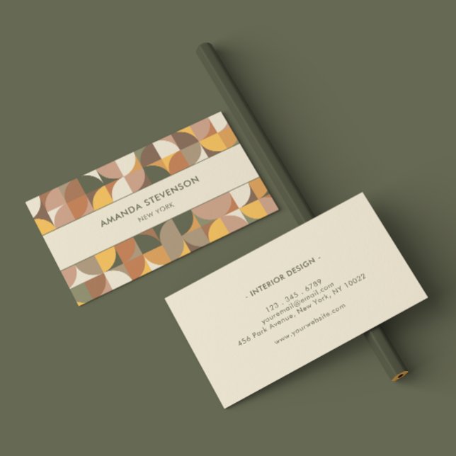 Carte De Visite Colorful geometric pattern (Créateur téléchargé)