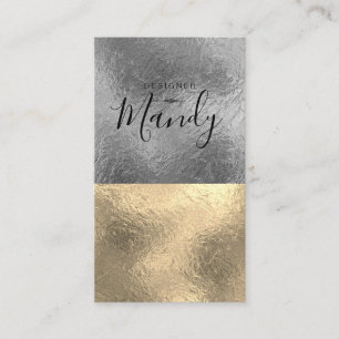 Carte De Visite Coloris Gold Silver Foil