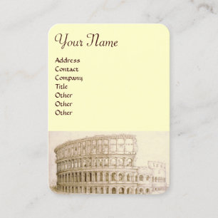 Carte De Visite COLOSSEUM /Architecture antique, Architecte, Crème