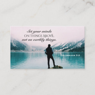 Carte De Visite Colossiens 3:2 Mettez votre esprit sur les choses 