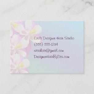 Carte De Visite Columbine Flower Pink & White personnalisable
