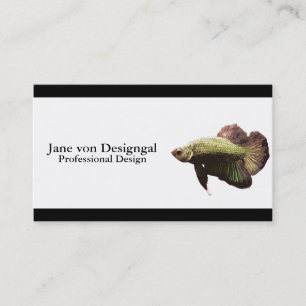 Carte De Visite Combattant du Siam Betta doré