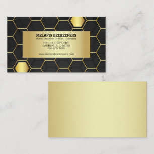 Carte De Visite Combe de miel Faux Gold Foil