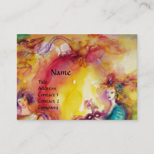 Carte De Visite COMBUSTION DU CARNAVAL/du théâtre, de la danse et