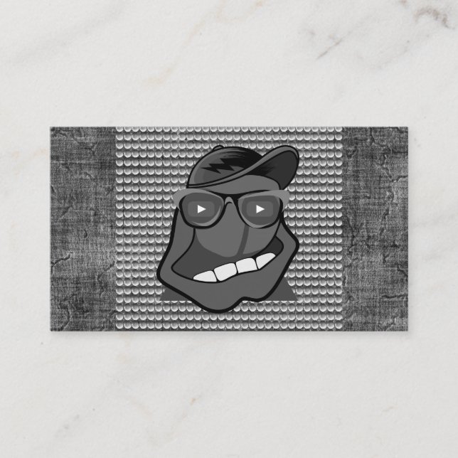 Carte De Visite Comédien Stand Up Comic Entertainment Industry B/W (Devant)