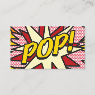 Carte De Visite Comic Book Pop Art POP!