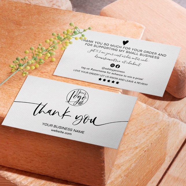 Carte De Visite Commande de script minimaliste noir blanc moderne  (Créateur téléchargé)