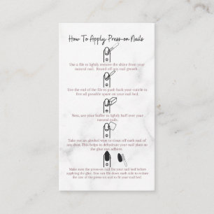 Carte De Visite Comment appliquer les clous de presse Instructions