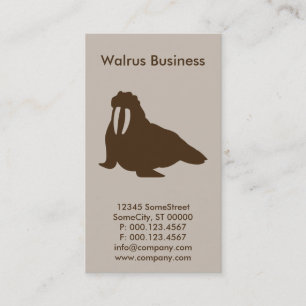 Carte De Visite commerce de walrus personnalisé