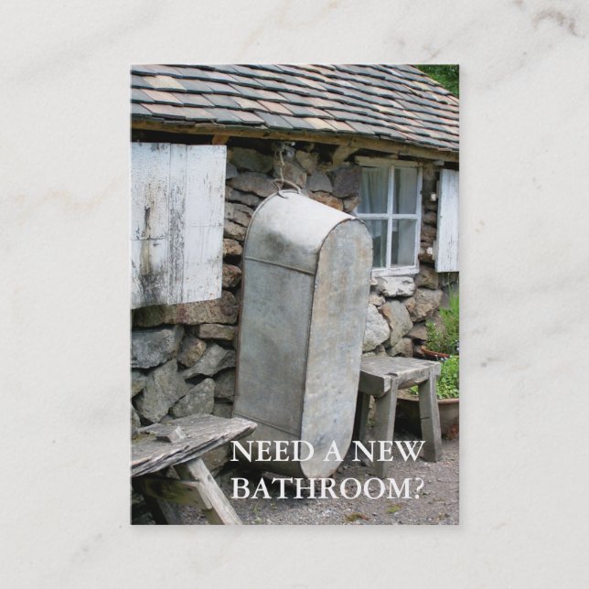 CARTE DE VISITE COMMERCES. NOUVELLES SALLES DE BAINS. (Devant)