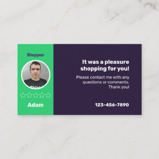 Carte de visite commercial personnel