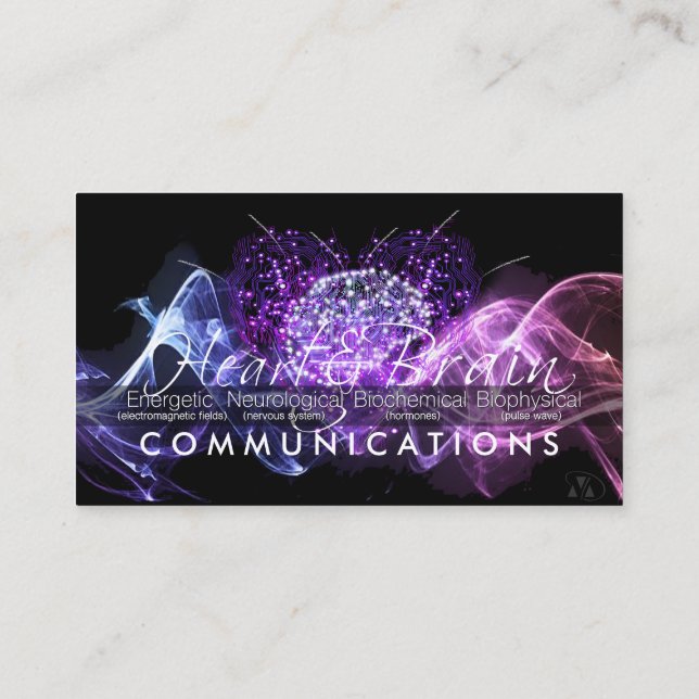 Carte De Visite Communication du coeur et du cerveau (Dos)