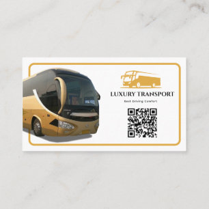 Carte De Visite Compagnie de bus de luxe moderne   Or