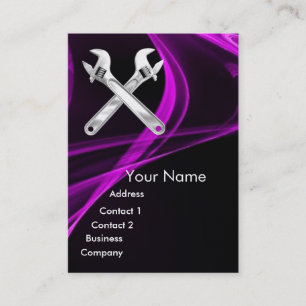 CARTE DE VISITE COMPÉTENCE DE CHROME ET MÉCANIQUE DE WRENCHES