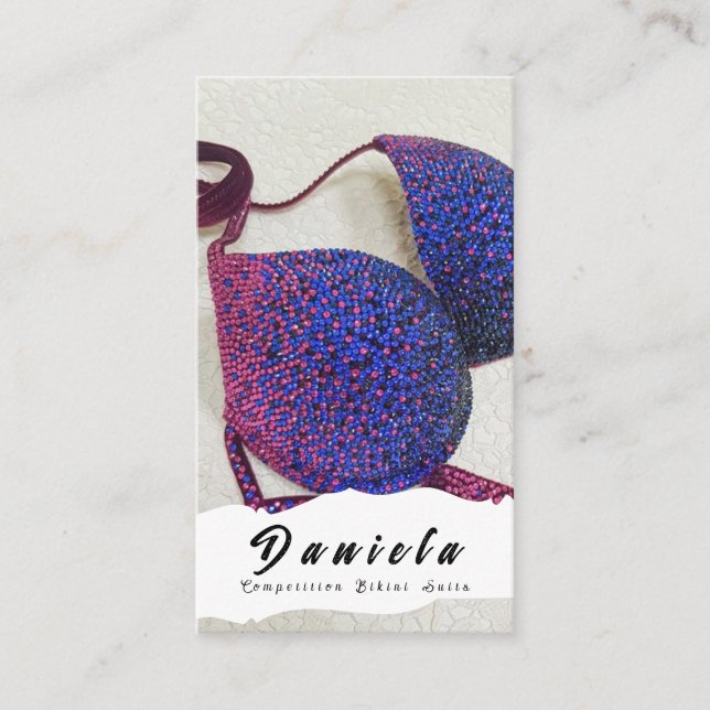 Carte De Visite Compétition de Fitness Bikini Crystal Convient aux (Devant)