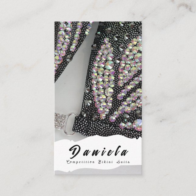 Carte De Visite Compétition de Fitness Bikini Crystal Convient aux (Devant)