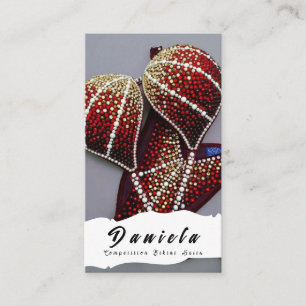 Carte De Visite Compétition de Fitness Crystal Bikini Convient aux