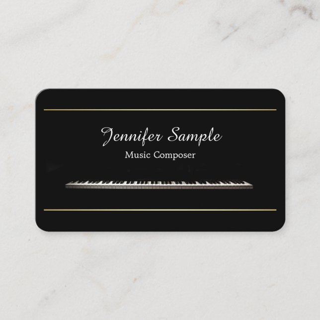 Carte De Visite Compositeur de musique ordinaire Enseignant profes (Devant)