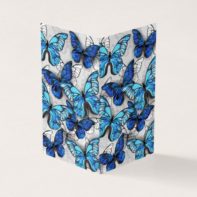 Carte De Visite Composition des White and Blue Butterflies (Extérieur)
