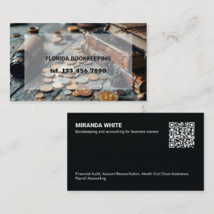 Carte De Visite Comptable Code QR de Teneur de Livres