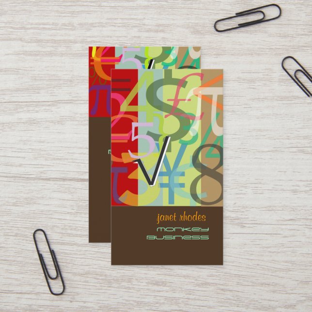 Carte De Visite Comptable, Conseiller financier/DO-IT-YOURSELF cou (Devant/Arrière en situation)